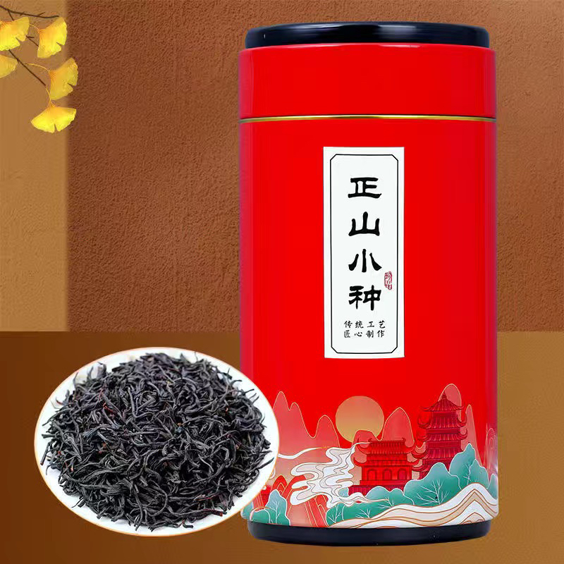 正山小种红茶2023新茶蜜香浓香型茶叶武夷小种红茶散装1罐装250g