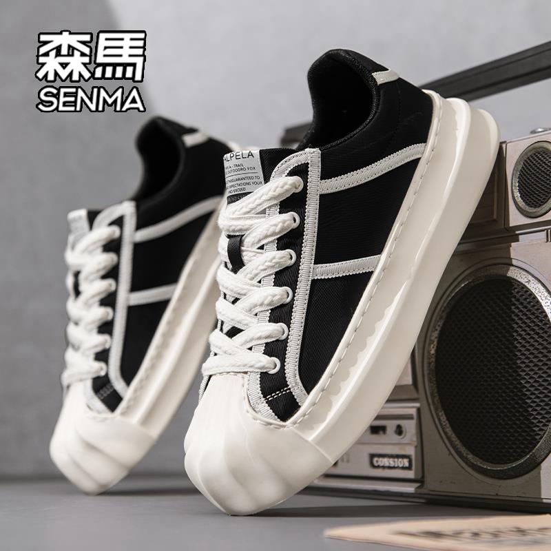 SENMA森马男鞋2024新款春秋潮流低帮休闲板鞋男款厚底百搭运动鞋