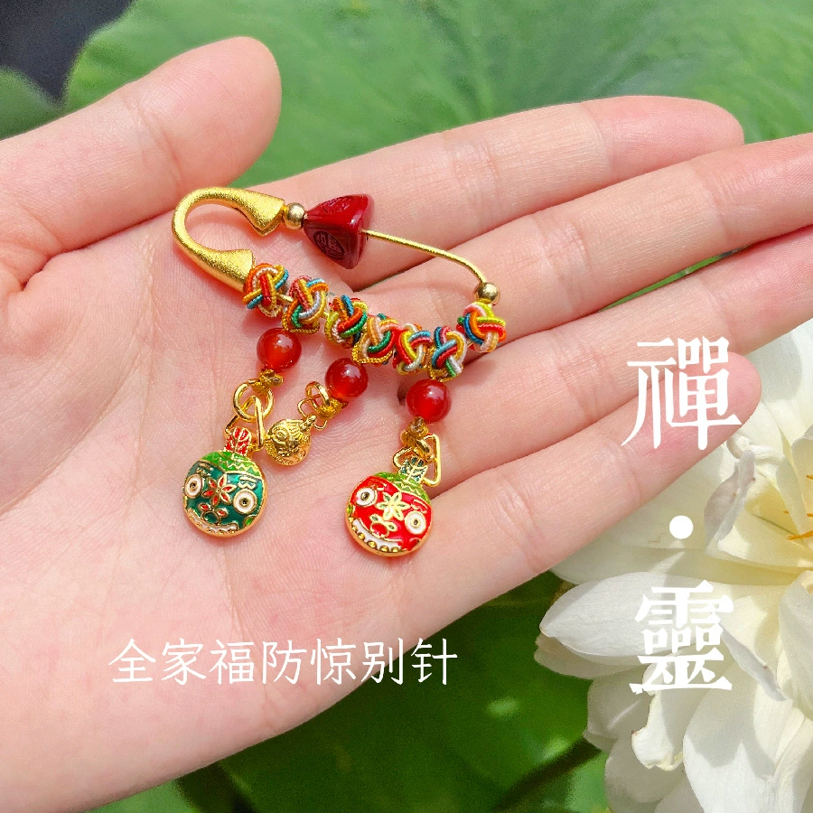 非金属手链 灵隐吞金兽别针胸针配饰五彩绳复古饰品