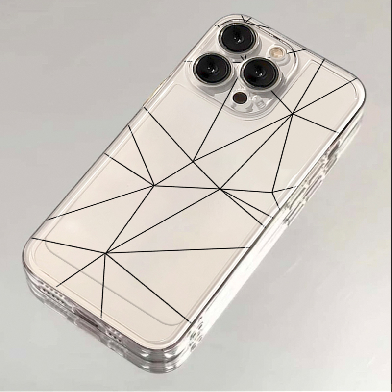 几何线条苹果小米oppovivo华为iPhone13/14/15手机壳最新款防摔