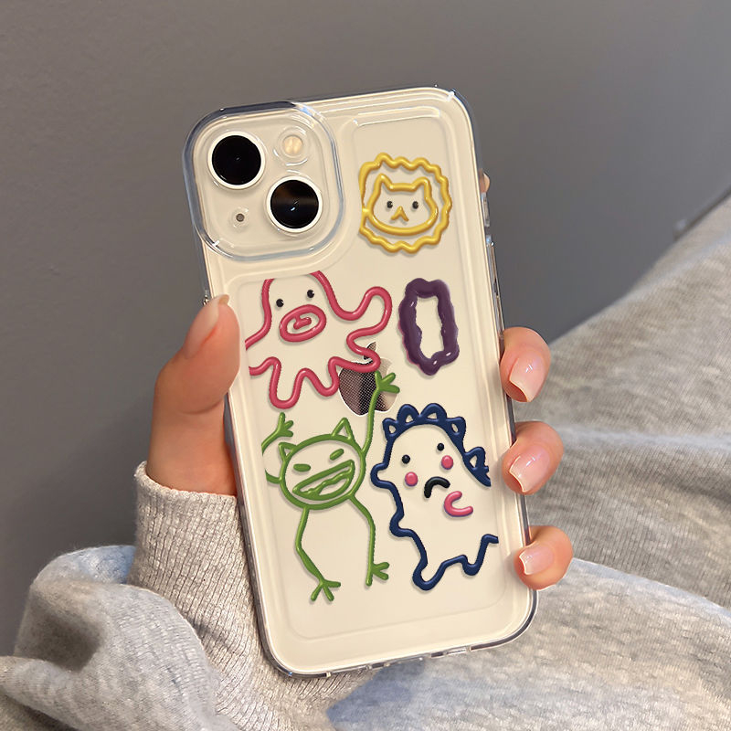 彩色怪兽苹果小米oppovivo华为适用太空壳iPhone13/14/15手机壳
