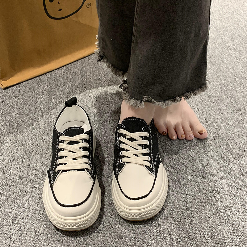 秋冬季回力休闲帆布鞋女两穿半拖鞋女2023新款一脚蹬小白鞋百搭女