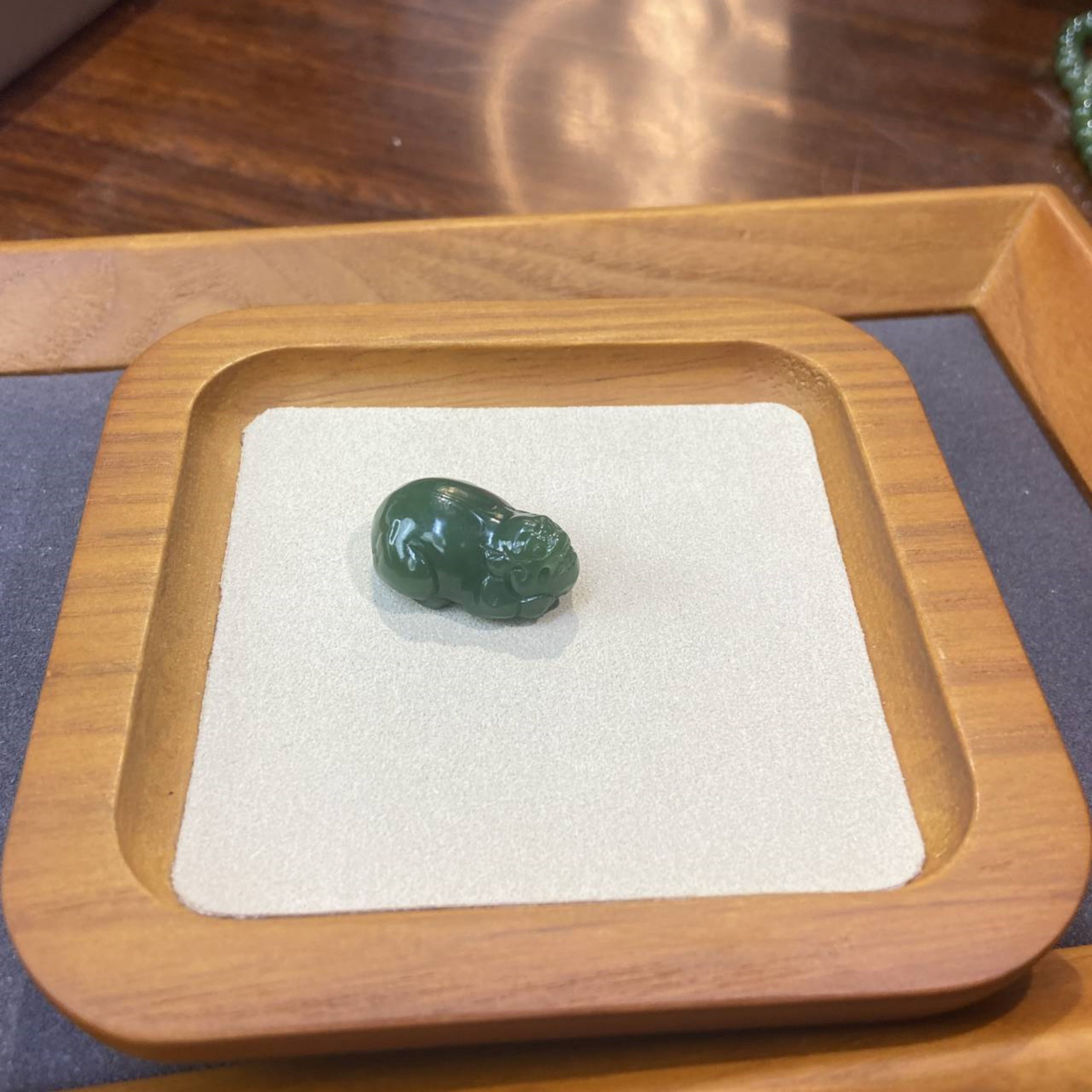 【九零珠宝】和田玉碧玉时尚高品质猫眼貔貅 拍一发一 多样性发货