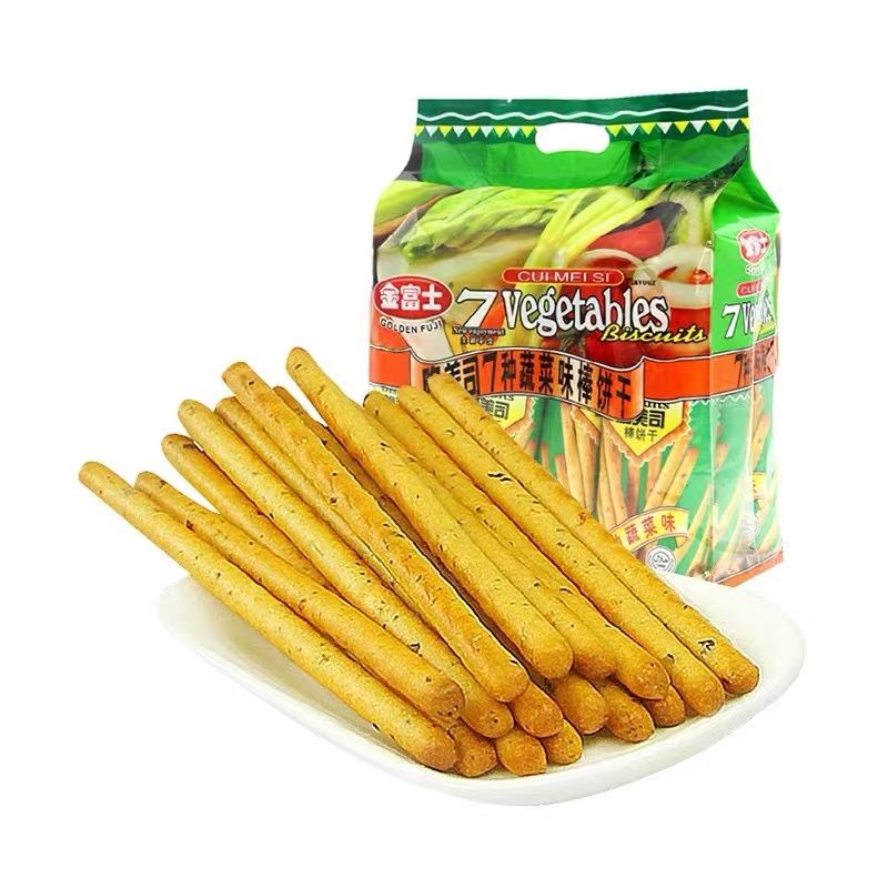 金|富|士|脆美司|七种蔬菜饼干300g  3包 24年到期