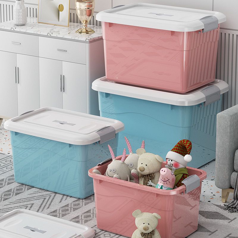 加厚塑料收纳箱装衣服特大号收纳盒整理箱玩具车载家用储物箱带盖