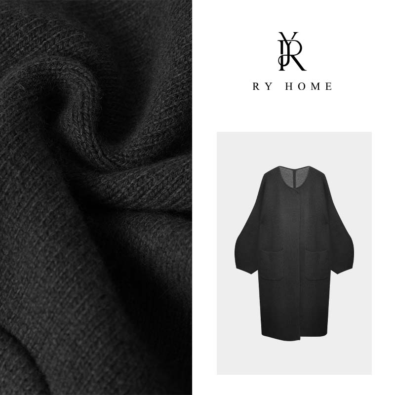 【容雨RYHOME】绵羊毛长款休闲开衫外套W1673