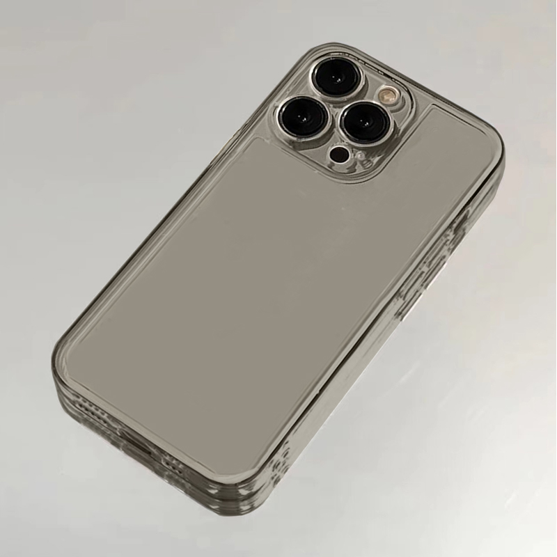 ins高级简约透黑适用苹果14/15ProMax手机壳iPhone13/12/11太空壳