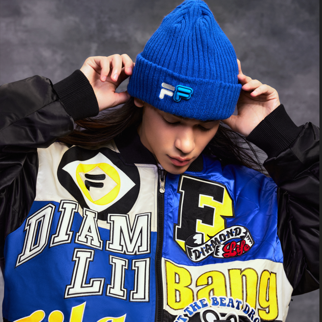 FILA FUSION潮牌春季新款男女外套撞色潮流棉服运动T11M342901