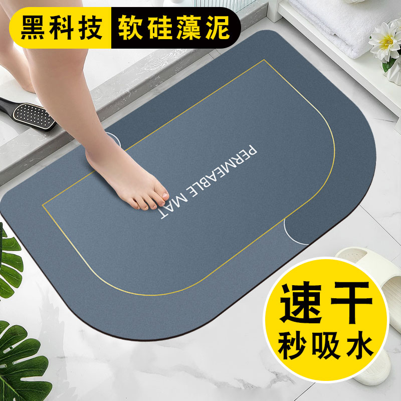 【名品地毯】速干轻奢硅藻泥吸水软垫地垫门口入户门卫生间浴室脚垫