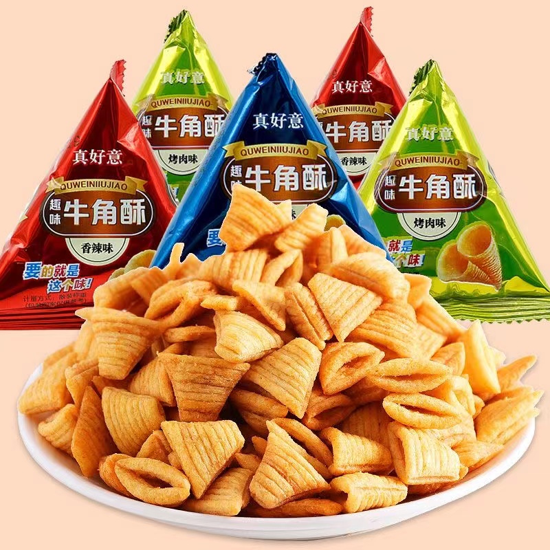牛角酥锅巴薯片香辣酥脆牛角尖办公室小吃零食火锅店同款美味香脆