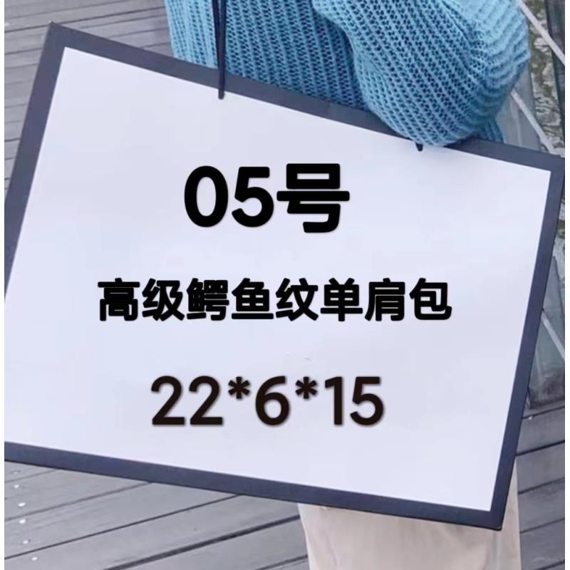 5号（H）高级感鳄鱼纹单肩包202#