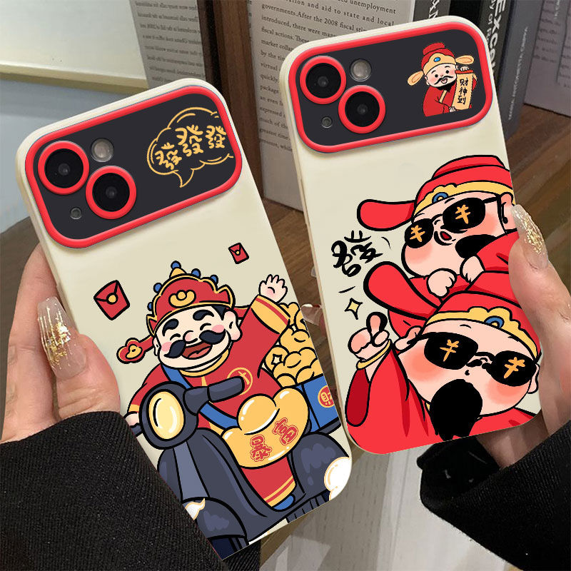 高级苹果硅胶华为/OPPO/荣耀/小米/VIVO财神到发发发手机壳网红软