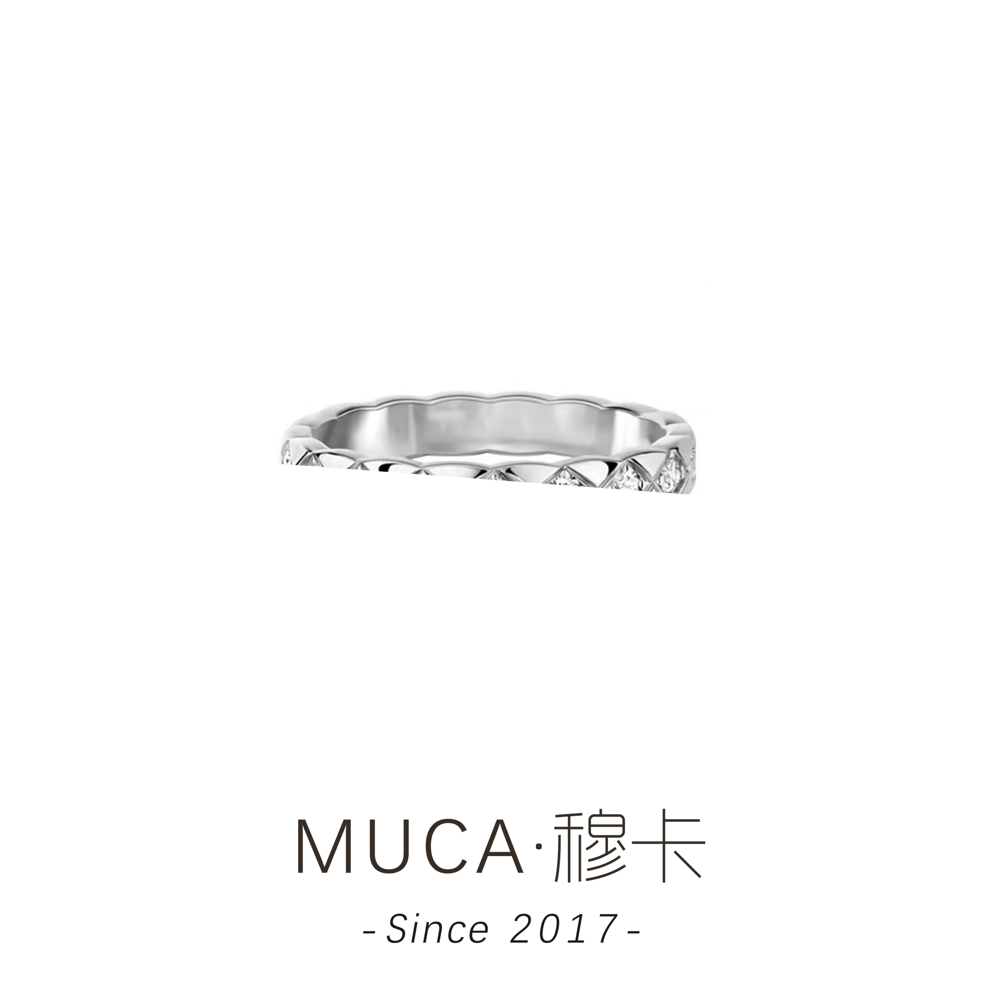 铜合金合成锆石戒指 轻奢时尚气质百搭菱格戒指X642