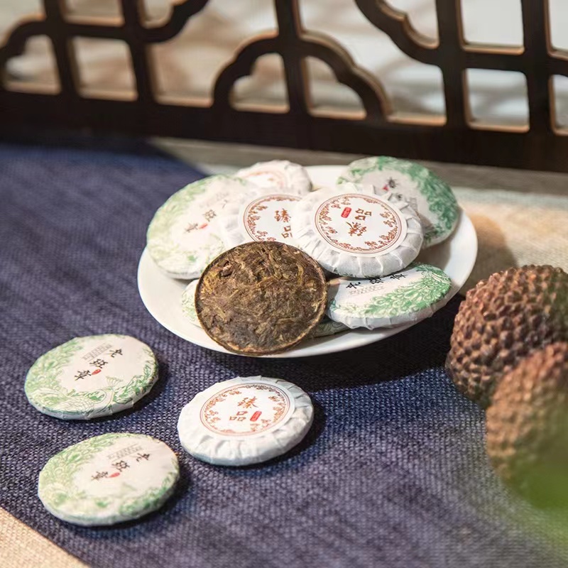 1【好茶福利】老班章普洱茶小饼干茶叶送茶具