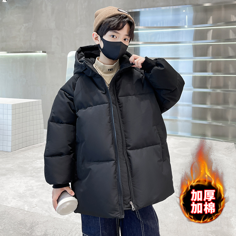 男孩棉袄2023新款中大童面包服宽松版型加厚保暖棉衣男孩子棉衣帅