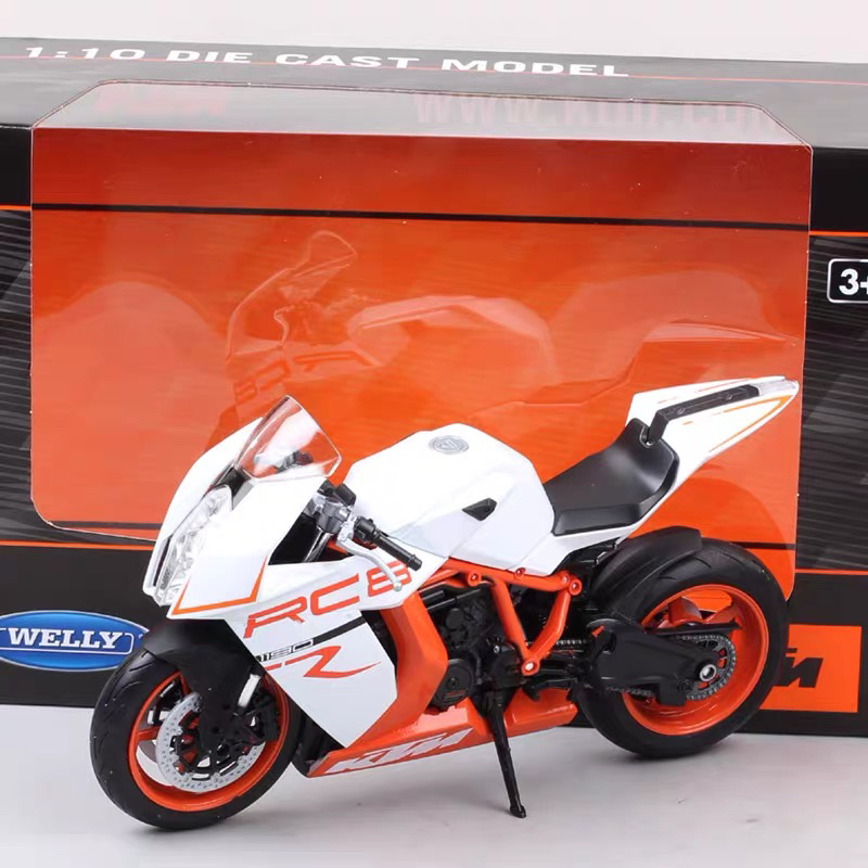 威利1/10KTM 1190 RC8模型仿真摩托车合金仿真机车玩具摆件礼物