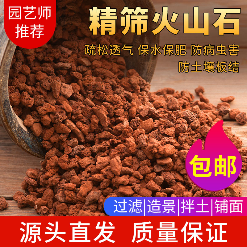火山石颗粒铺面多肉兰花专用水族家用兰科植料优质温和透气火山岩