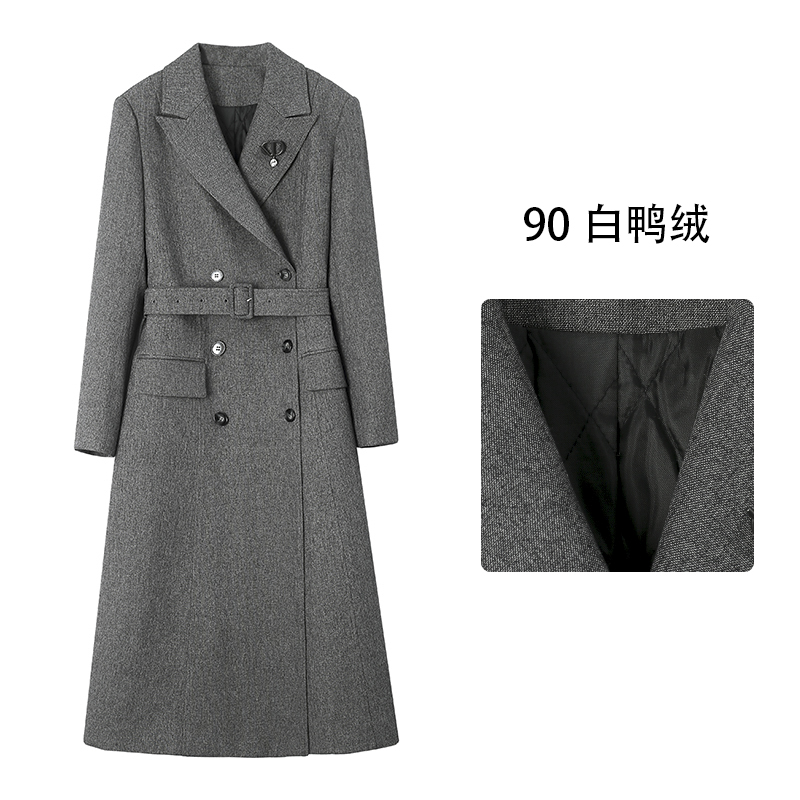 机场大衣羽绒升级版（袖子加羽绒）【千树】2023冬季大衣 YM3D16449Q