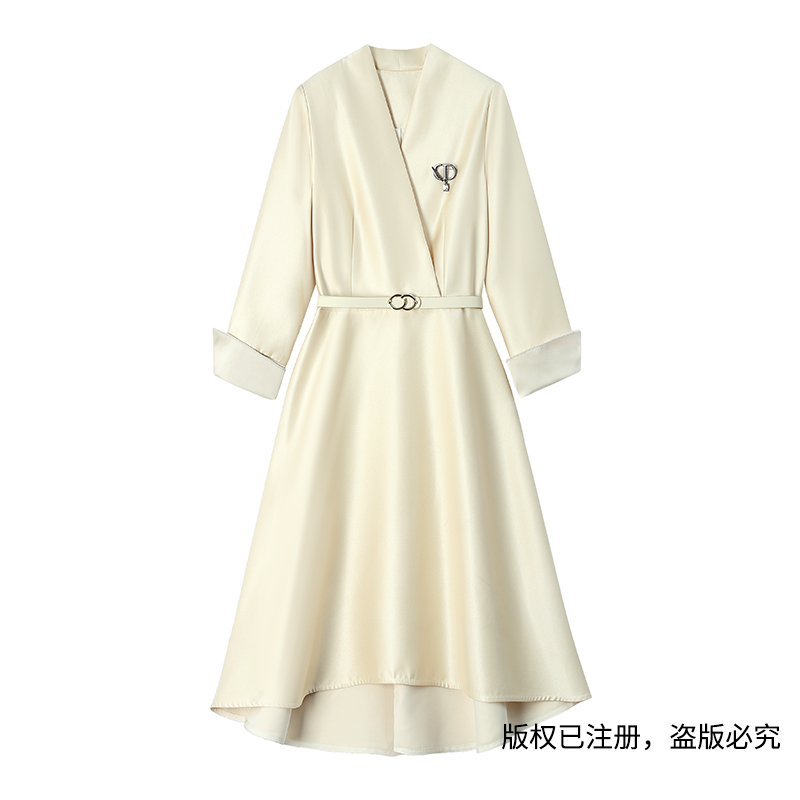 精奢夫人【千树】2023女装新款长袖连衣裙 YM3C01287Q