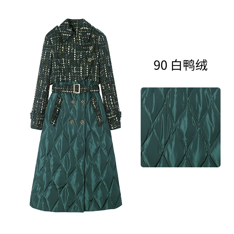 绿松石羽绒（袖子加羽绒）【千树】2023女装冬季羽绒   YM3D16479Q