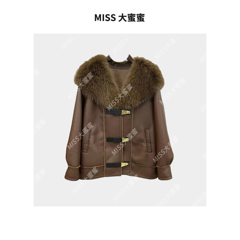 2023冬季轻奢时尚皮毛一体外套2368MM气质