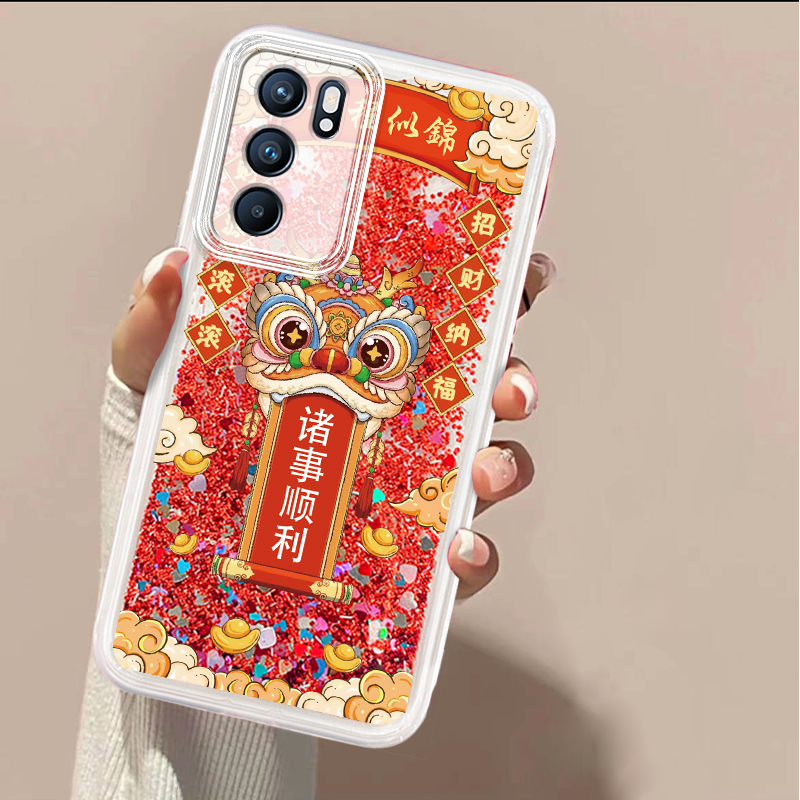 适用华为NOVA11国潮流沙诸事顺利荣耀畅享60X财神防摔透明手机壳i