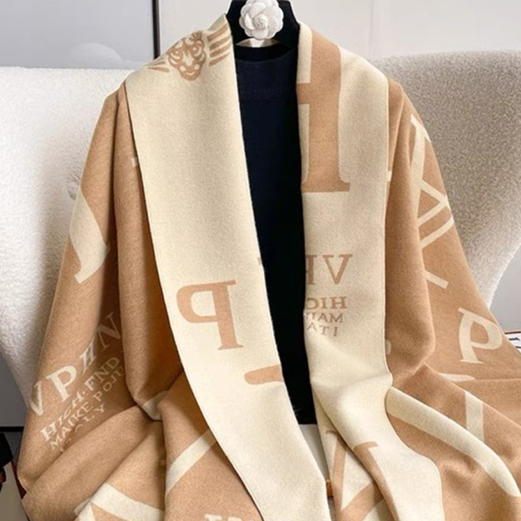 【二把维双面双戴】2023时尚气质名媛围巾披肩女秋冬保暖百搭围脖