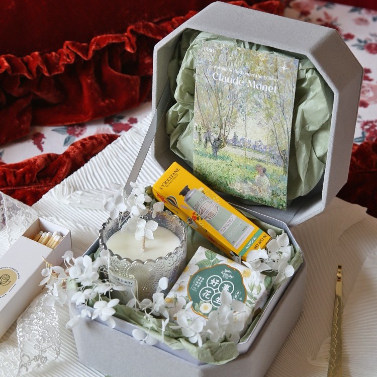 《美好祝福》欧舒丹护手霜香薰蜡烛丝绒礼盒女生生日礼物结婚伴手礼