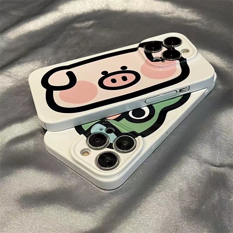 【苹果华为/OPPO/vivo小米】大头猪猪青蛙iPhone14菲林手机壳全包
