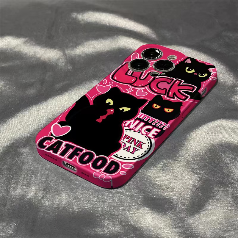 【苹果/华为/OPPO/vivo/小米】LUCK神秘黑猫iPhone14菲林手机硬壳