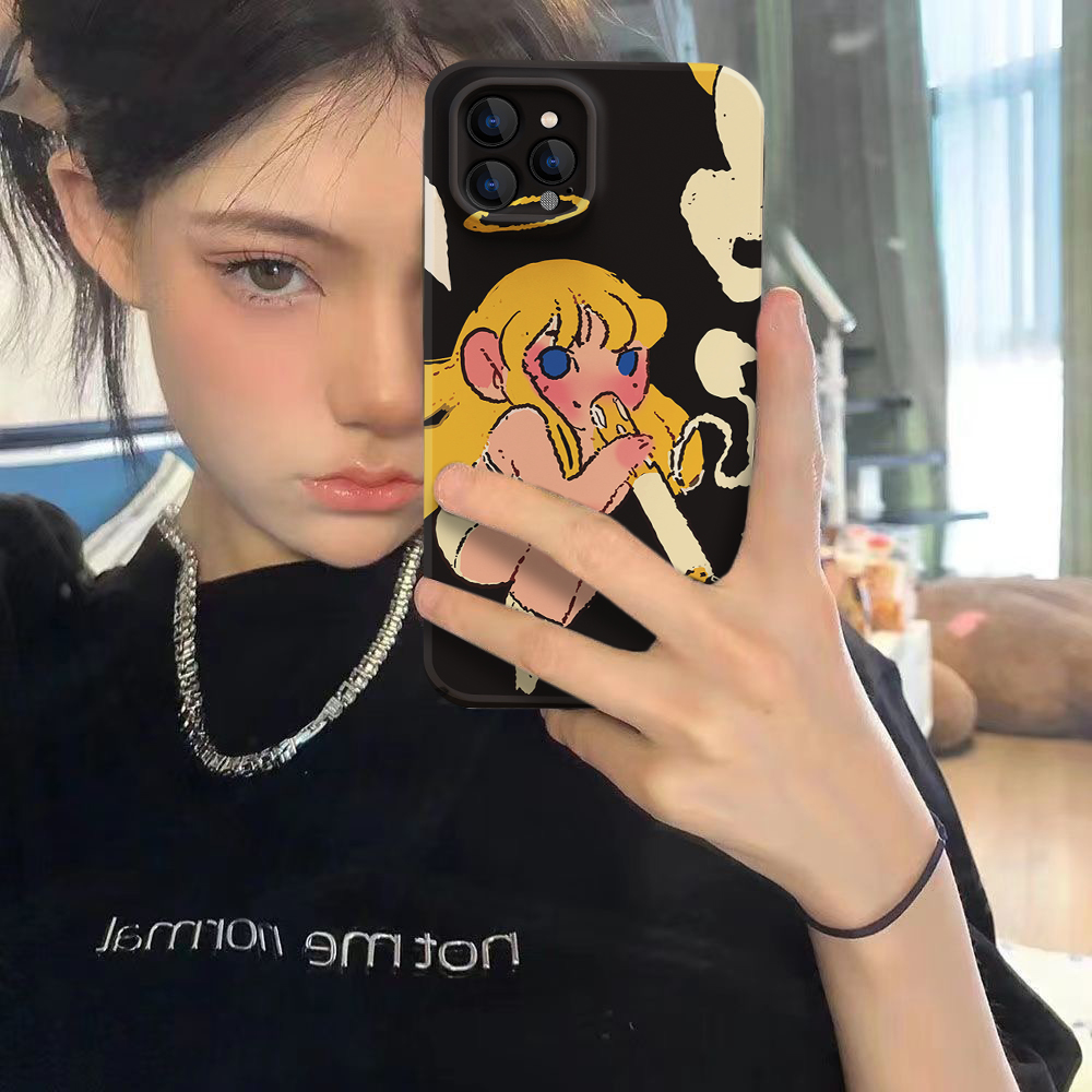 个性欧美插画iphone14pro苹果/华为/OPPO/vivo菲林手机壳小米13硬