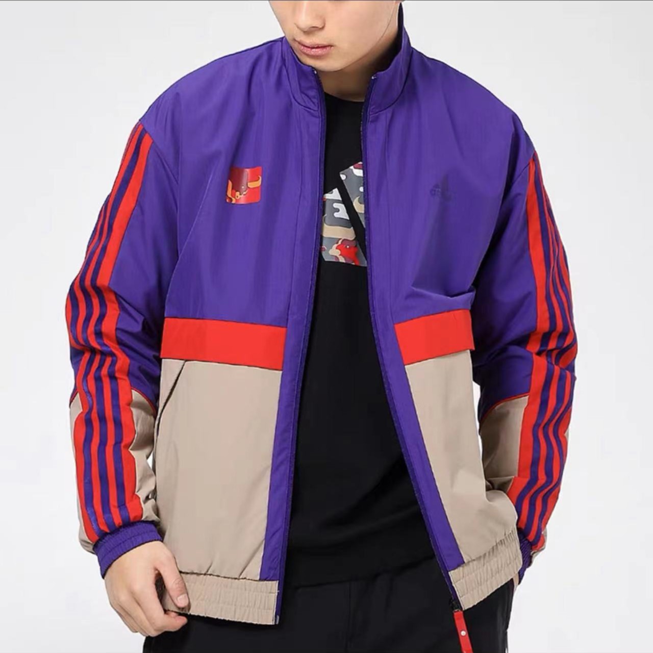 adidas/阿迪达斯阿迪达斯#CC加绒运动休闲舒适立领夹克衫GP1824