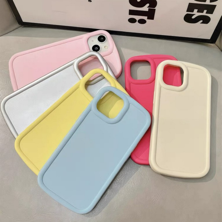 多巴胺简约纯色iPhone14手机壳苹果13promax立体公仔12/11女xr78p