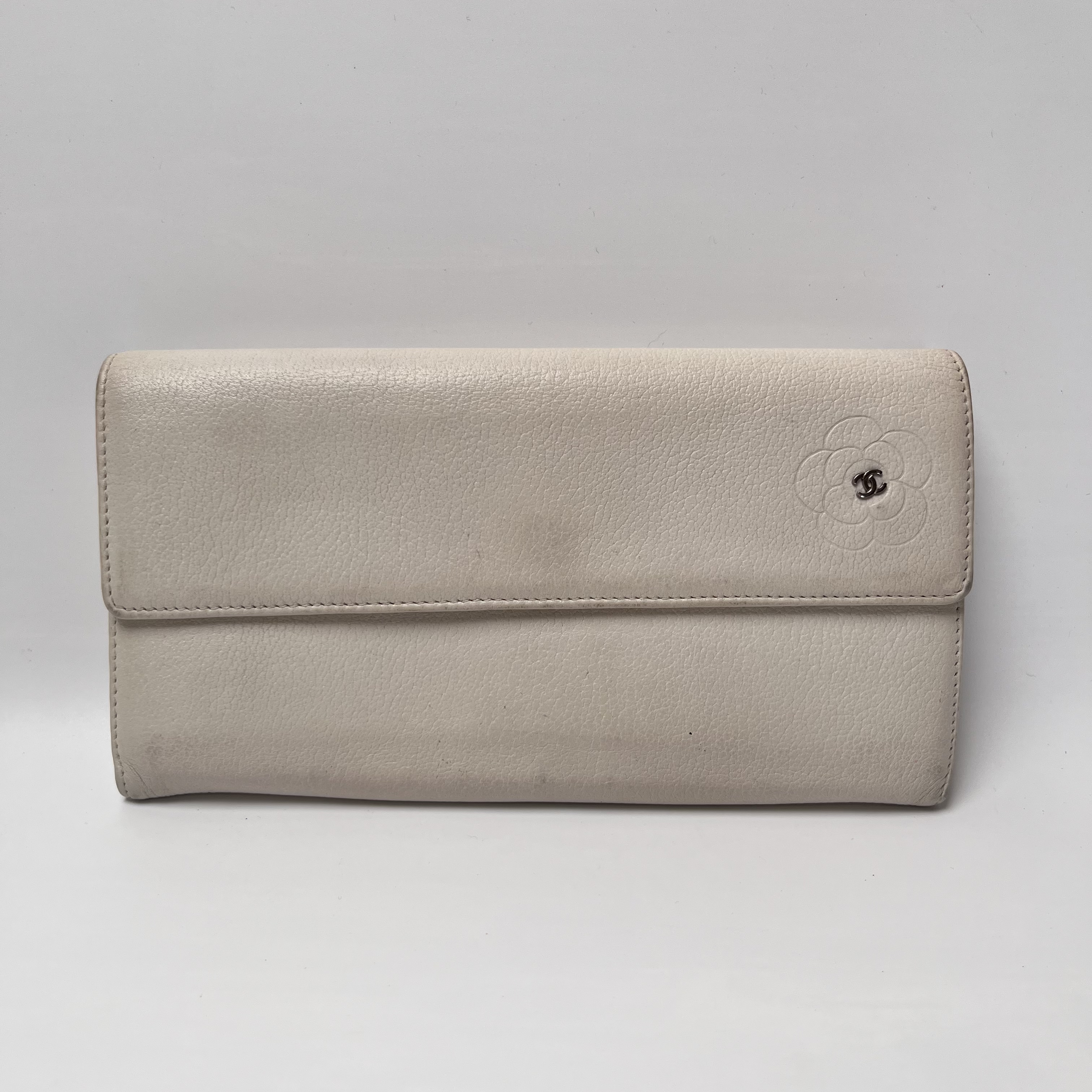 95新 Chanel/香奈儿 白色钱包 7047