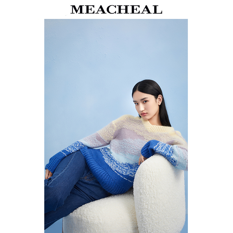 MEACHEAL米茜尔【星线好物】瑞典蓝毛衫222430032065