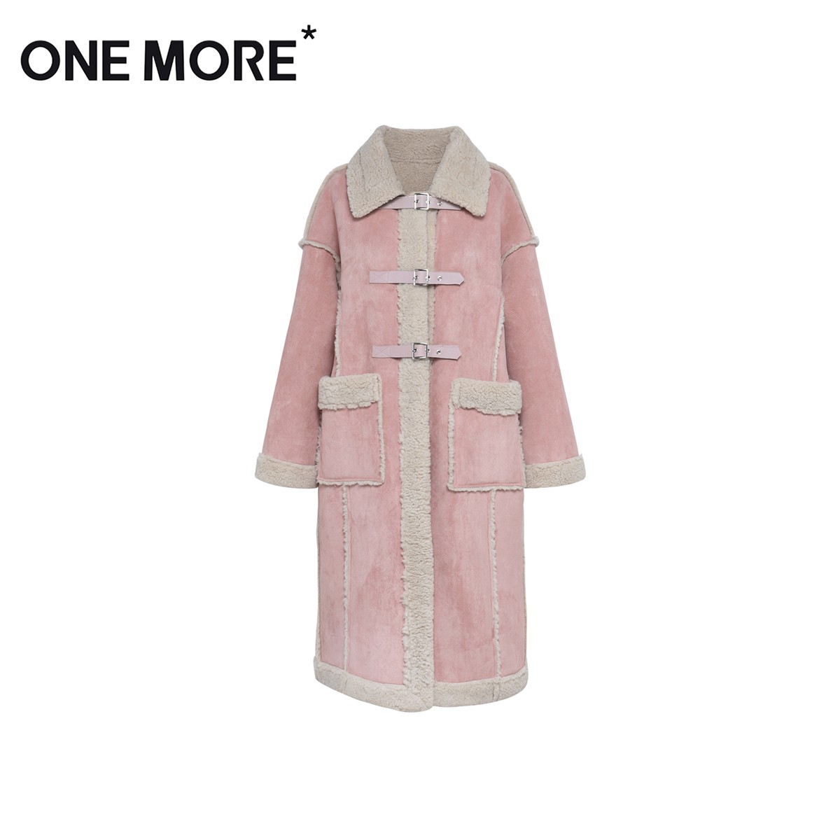 ONEMORE*2023秋冬格雷系女士冬季时尚加厚保暖外套女A1DA3471K11