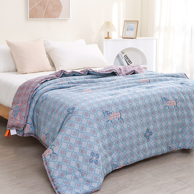 【被罩】简约时尚款200*230纯棉纱布加大被罩   战马