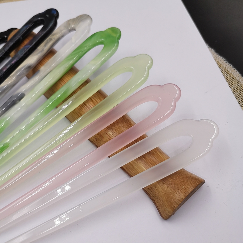 发簪ins簪子盘发汉服头饰醋酸新中式小众古风纯色高品质百搭简约