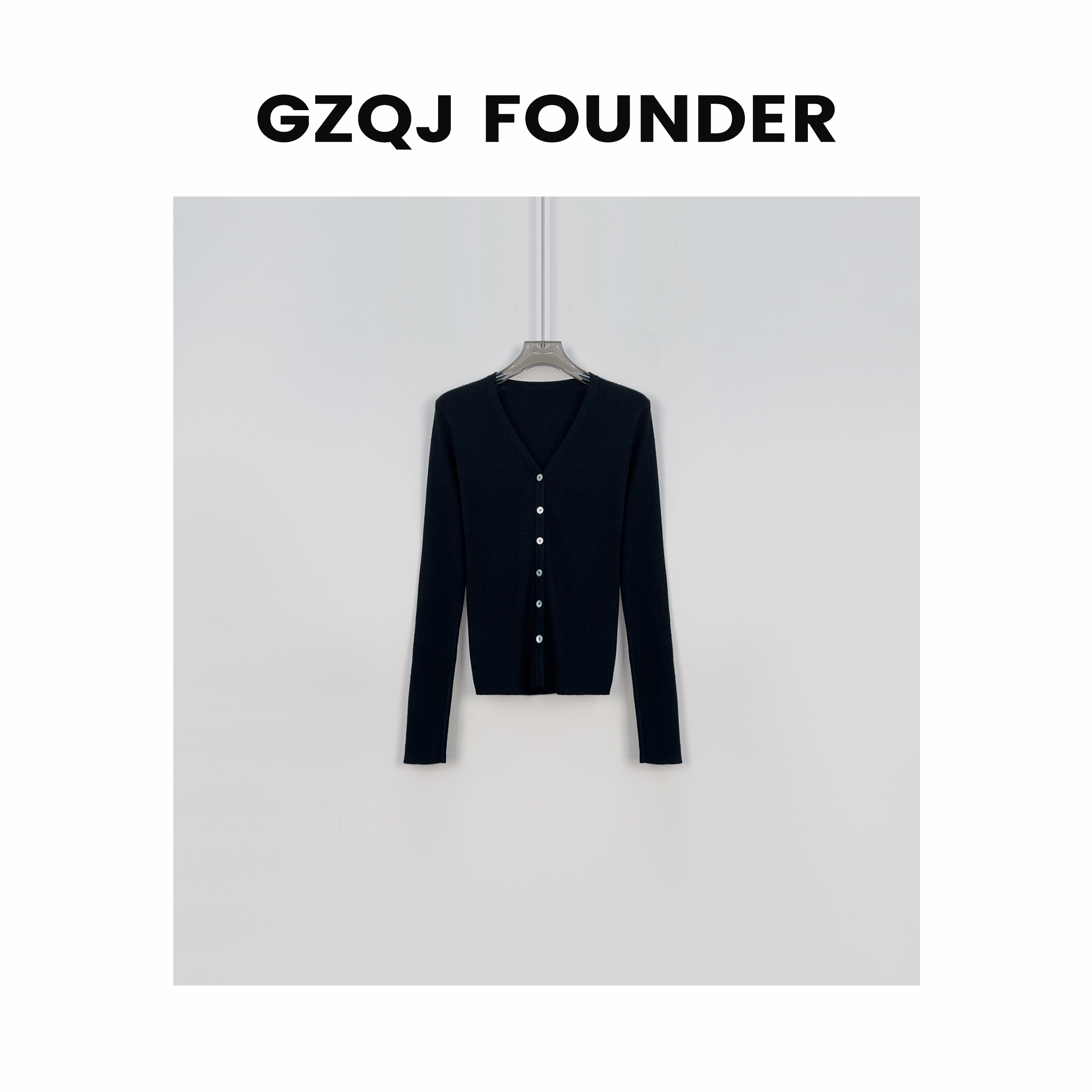 特！广州琴姐【绽放时光】小众百搭气质轻奢V领秋季新款针织衫 2869