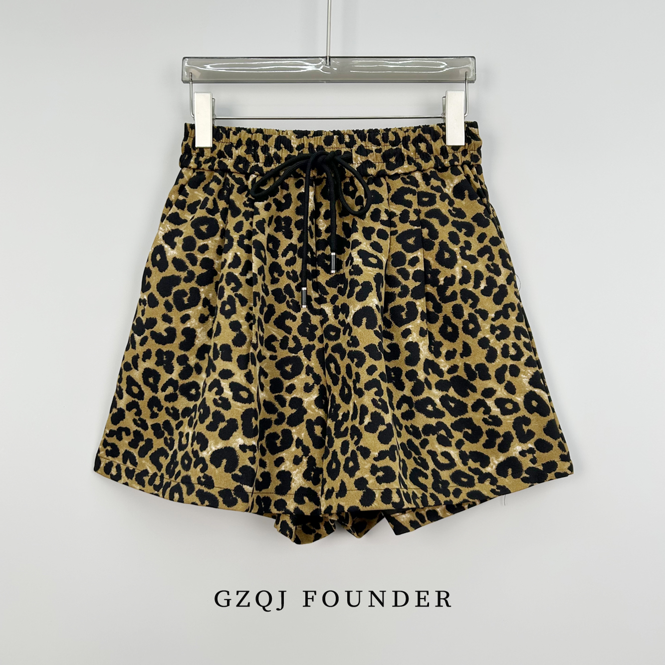 广州琴姐【豹纹短裤】小众设计感时尚休闲宽松显瘦短裤女夏季2029