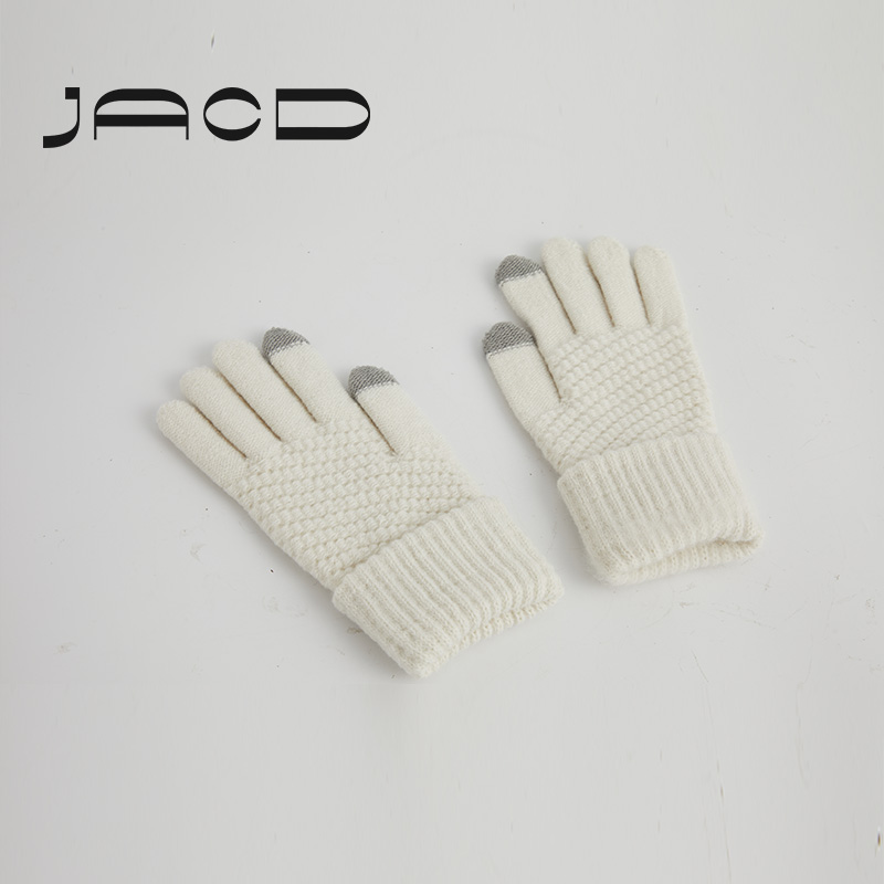 JACD女士可爱针织棉冬季保暖透气手套