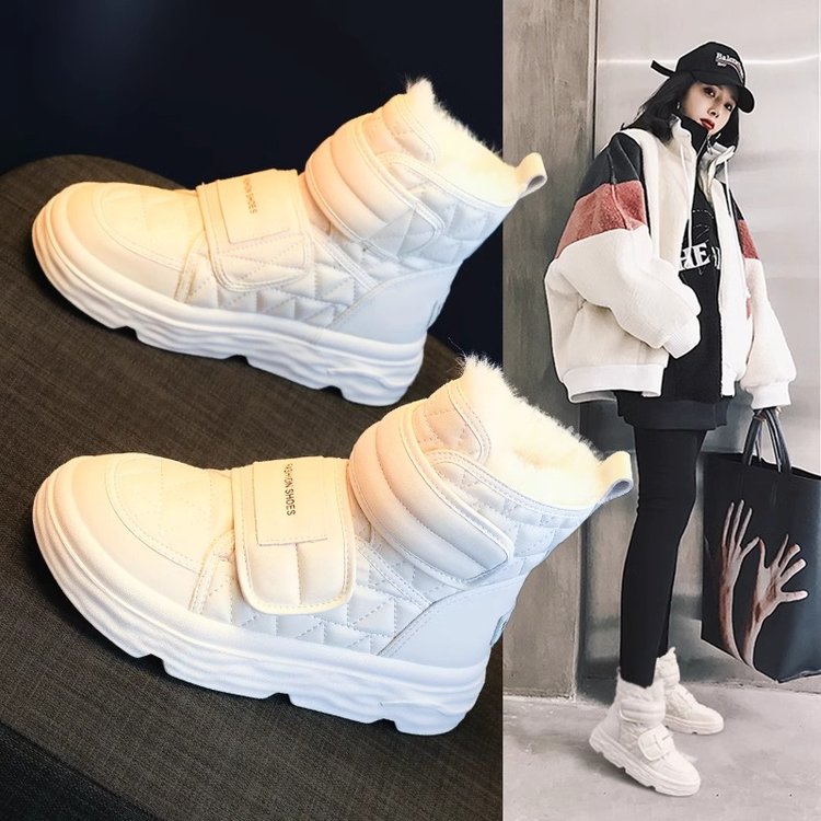 雪地靴女加绒靴子棉鞋大棉冬季新款鞋子防水防滑女款东北