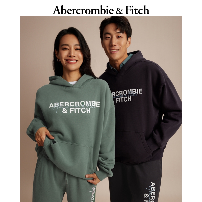 【摩登logo】AF男装女装 美式潮流复古街头帽衫抓绒卫衣 322931-1
