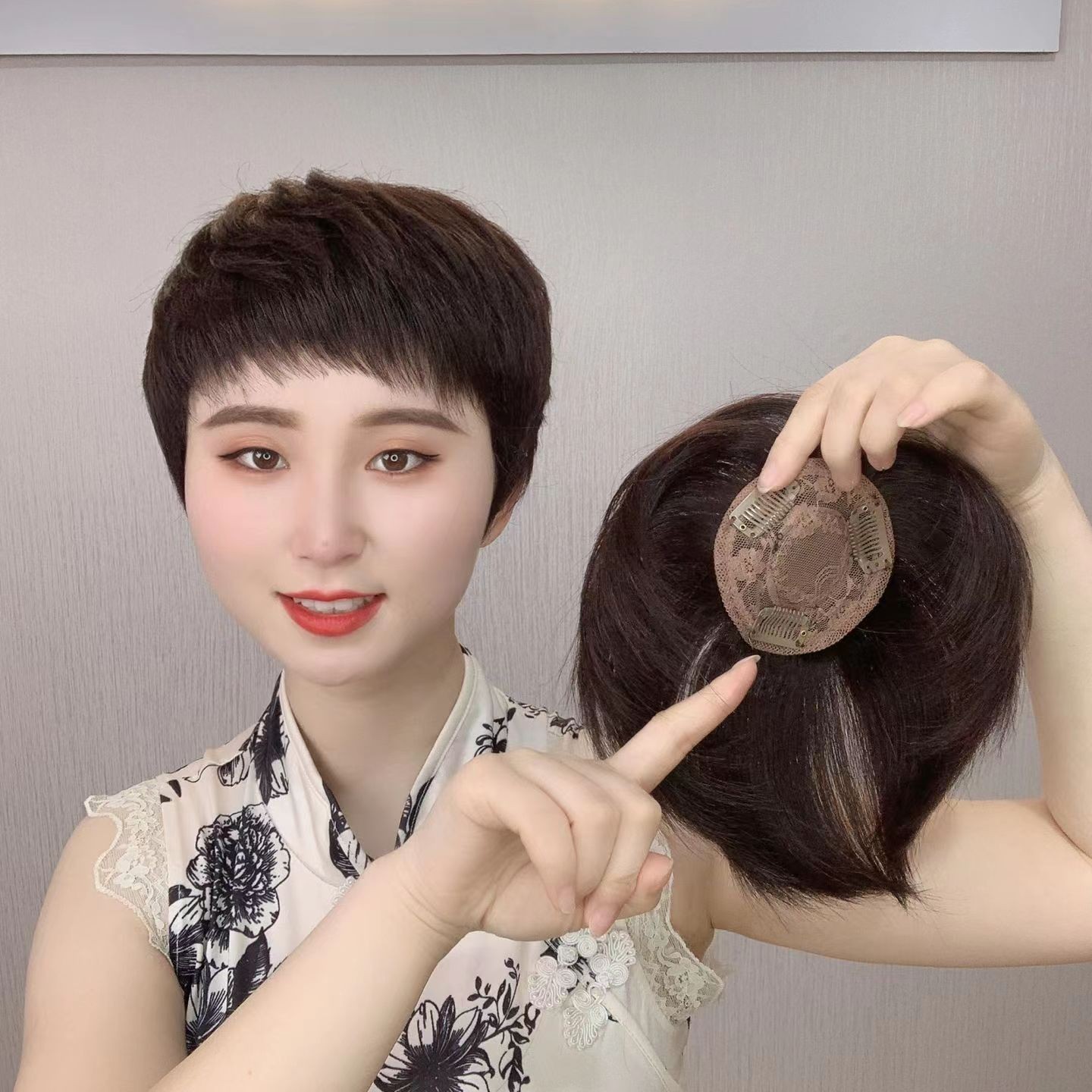【短发补发片】修颜减龄短发遮盖白发增加发量换发型