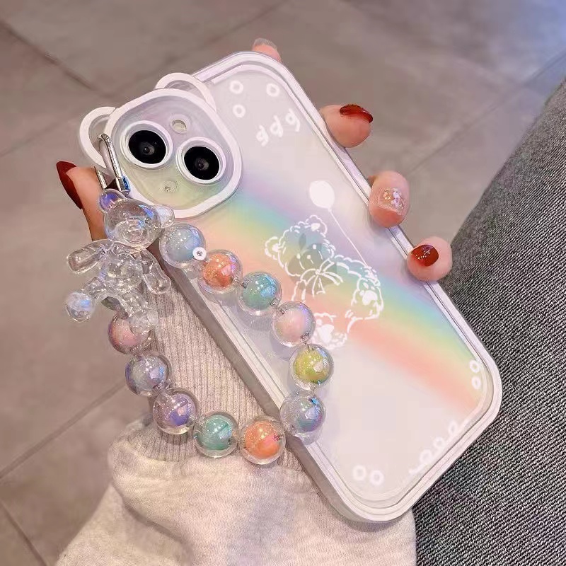 新款渐变手链苹果14手机壳13/12promax防摔iphone11女xs/xr软786p