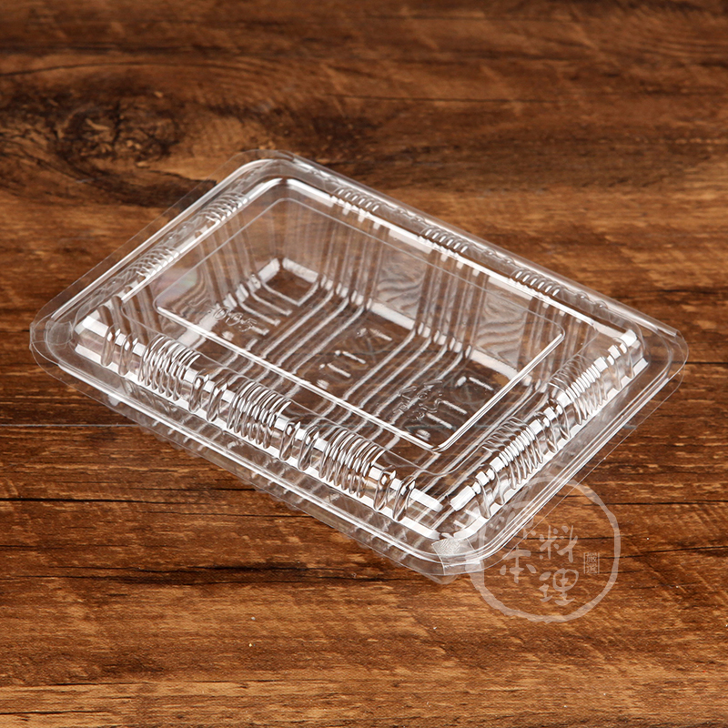 J005小一深打包盒长方形透明寿司盒蛋糕外卖快餐一次性饭盒