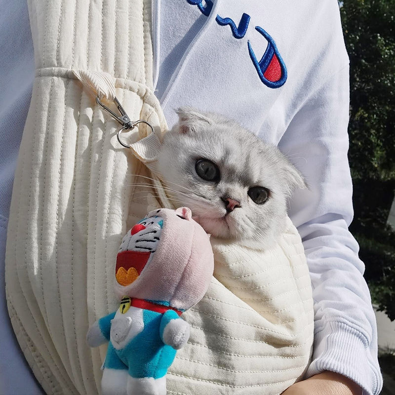 外出便携猫咪猫狗狗外带包宠物背包大容量外出宠物包斜跨手提手工