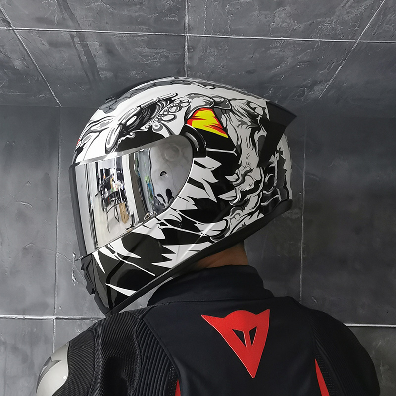 LVS男女电动车头盔个性蓝牙全盔情侣夏季头摩托车复古蓝牙耳机3c