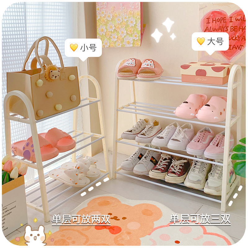 简易鞋架门口宿舍出租屋用多层收纳鞋柜小窄儿童迷你入门租房神器