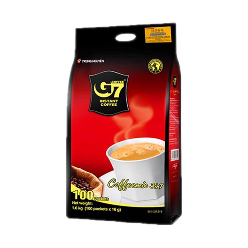G7COFFEE越南经典原装进口袋装G7速溶三合一原味咖啡熬夜萃取醇香